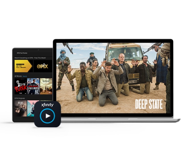 tablet and phone showing show images and posters